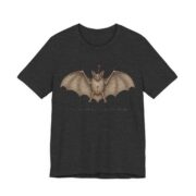 Bat Enthusiast Reluctant Human Shirt - Funny Halloween Tee in Dark Grey Heather