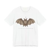 Bat Enthusiast Reluctant Human Shirt - Funny Halloween Tee in White