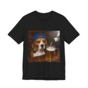 Beagle With A Beer Funny Dog T-Shirt in Black