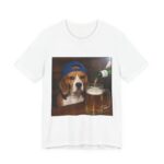 Beagle With A Beer Funny Dog T-Shirt in White
