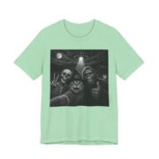 Bigfoot Alien Cat Selfie Funny T-Shirt in Mint