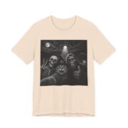 Bigfoot Alien Cat Selfie Funny T-Shirt in Soft Cream