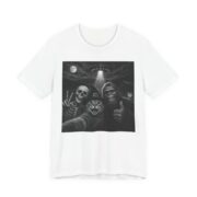 Bigfoot Alien Cat Selfie Funny T-Shirt in White