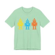 Binary Robots 01 10 11 Funny Nerd T-Shirt in Mint