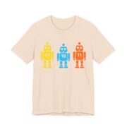 Binary Robots 01 10 11 Funny Nerd T-Shirt in Soft Cream