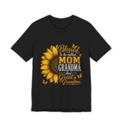 Blessed To Be Called Mom Grandma Great Grandma T-Shirt in Black