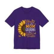 Blessed To Be Called Mom Grandma Great Grandma T-Shirt in Team Purple