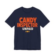 Candy Inspector, Unpaid Shirt - Funny Halloween Tee in Navy