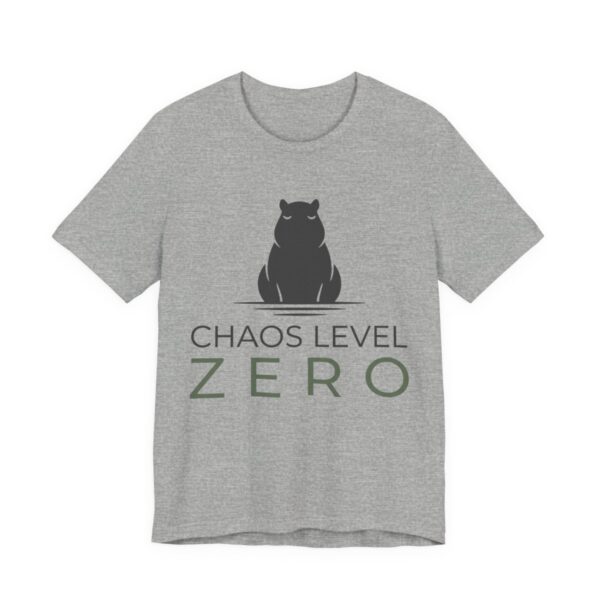 Capybara Chaos Level Zero Shirt - Funny Capybara Tee in Athletic Heather