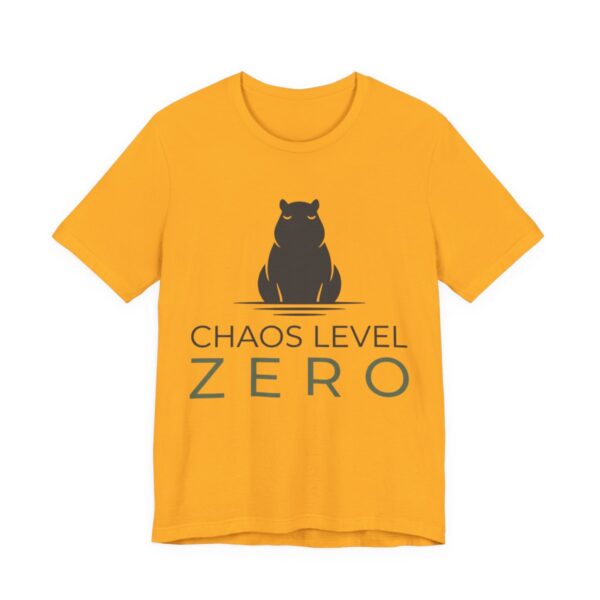 Capybara Chaos Level Zero Shirt - Funny Capybara Tee in Gold