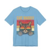 Cat Daddy Retro Sunset T-Shirt in Ocean Blue