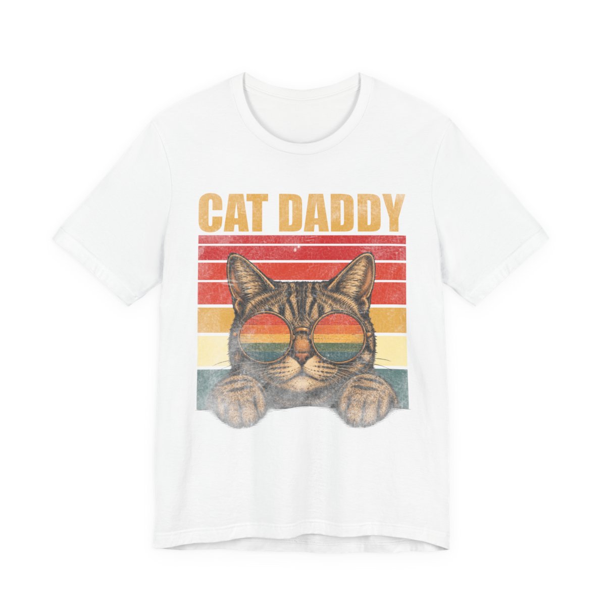 Cat Daddy Retro Sunset T-Shirt in White