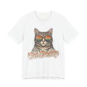 Cat Daddy Sunglasses Cat Dad T-Shirt in White