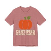 Certified Pumpkin Handler Shirt - Funny Halloween Tee in Heather Mauve