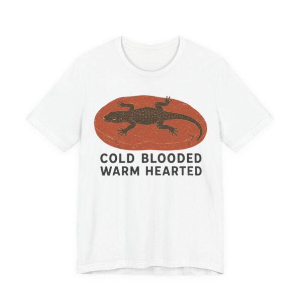 Cold Blooded Warm Hearted Shirt - Funny Graphic Tee in White