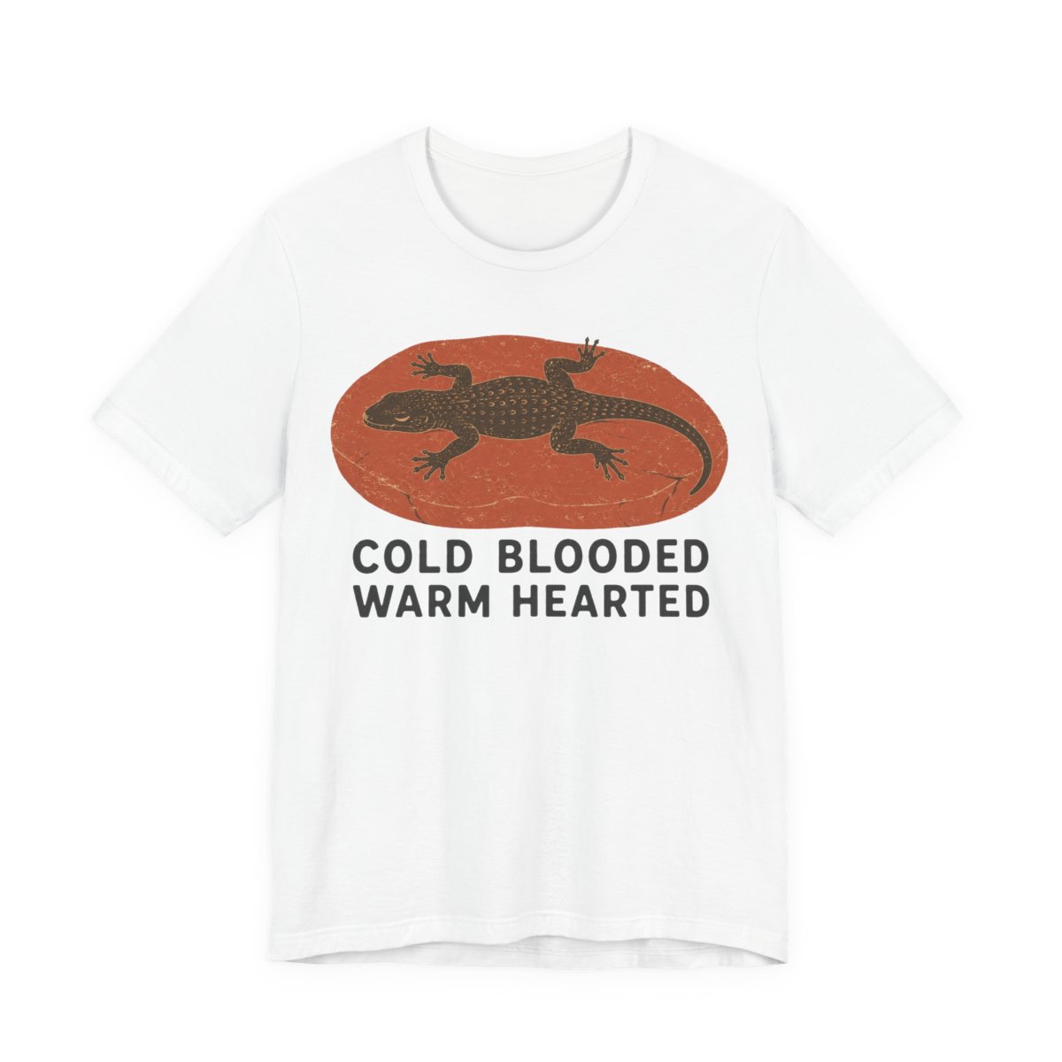 Cold Blooded Warm Hearted Shirt - Funny Graphic Tee in White