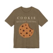 Cookie Quality Control Shirt - Funny Christmas Tee in Heather Olive