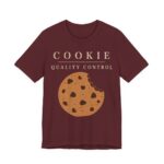Cookie Quality Control Shirt - Funny Christmas Tee in Maroon