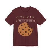 Cookie Quality Control Shirt - Funny Christmas Tee in Maroon