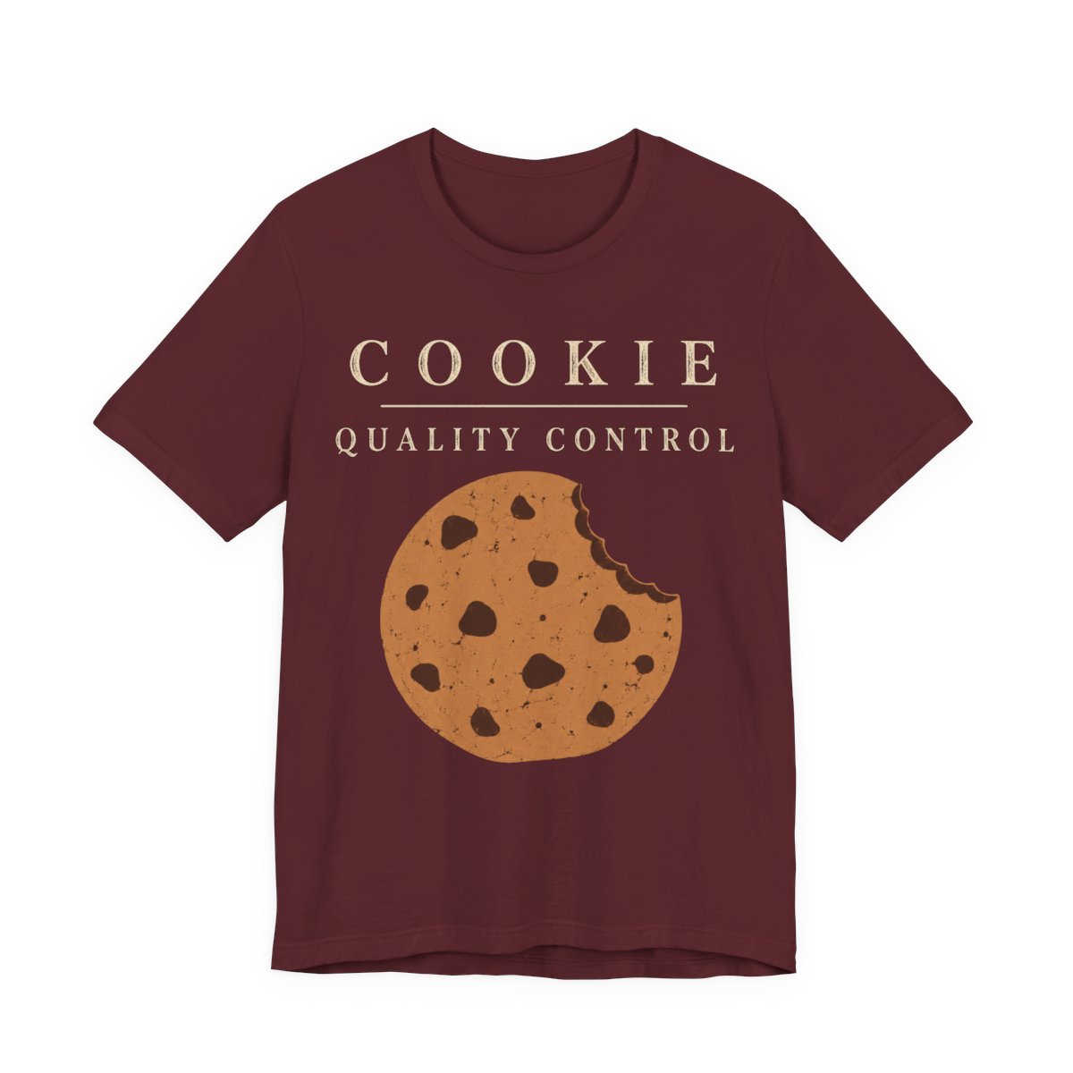 Cookie Quality Control Shirt - Funny Christmas Tee in Maroon
