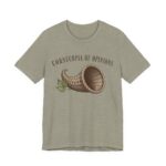 Cornucopia Of Opinions Shirt - Funny Thanksgiving Tee in Heather Stone