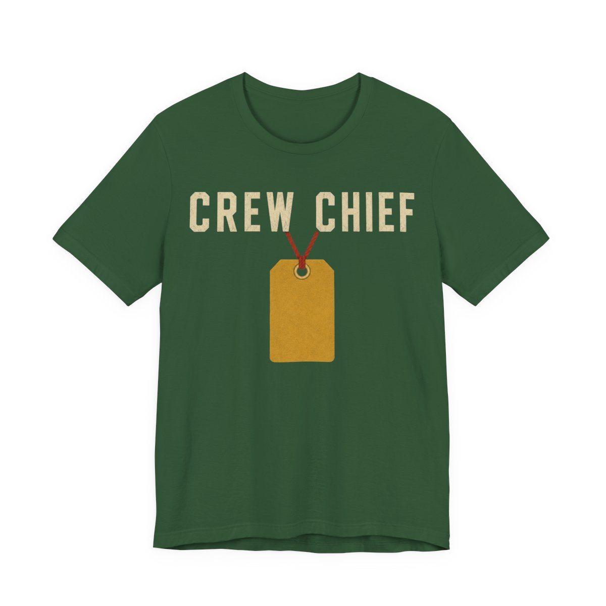 Crew Chief Shirt - Funny Christmas Tee in Evergreen