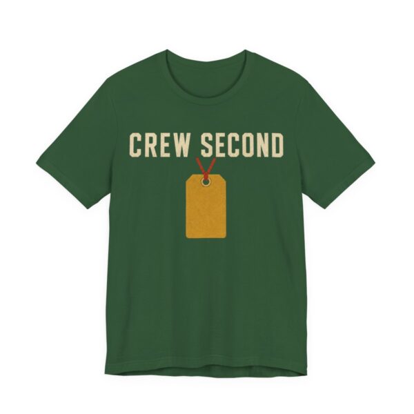 Crew Second Shirt - Funny Christmas Tee in Evergreen