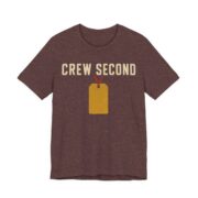 Crew Second Shirt - Funny Christmas Tee in Heather Maroon