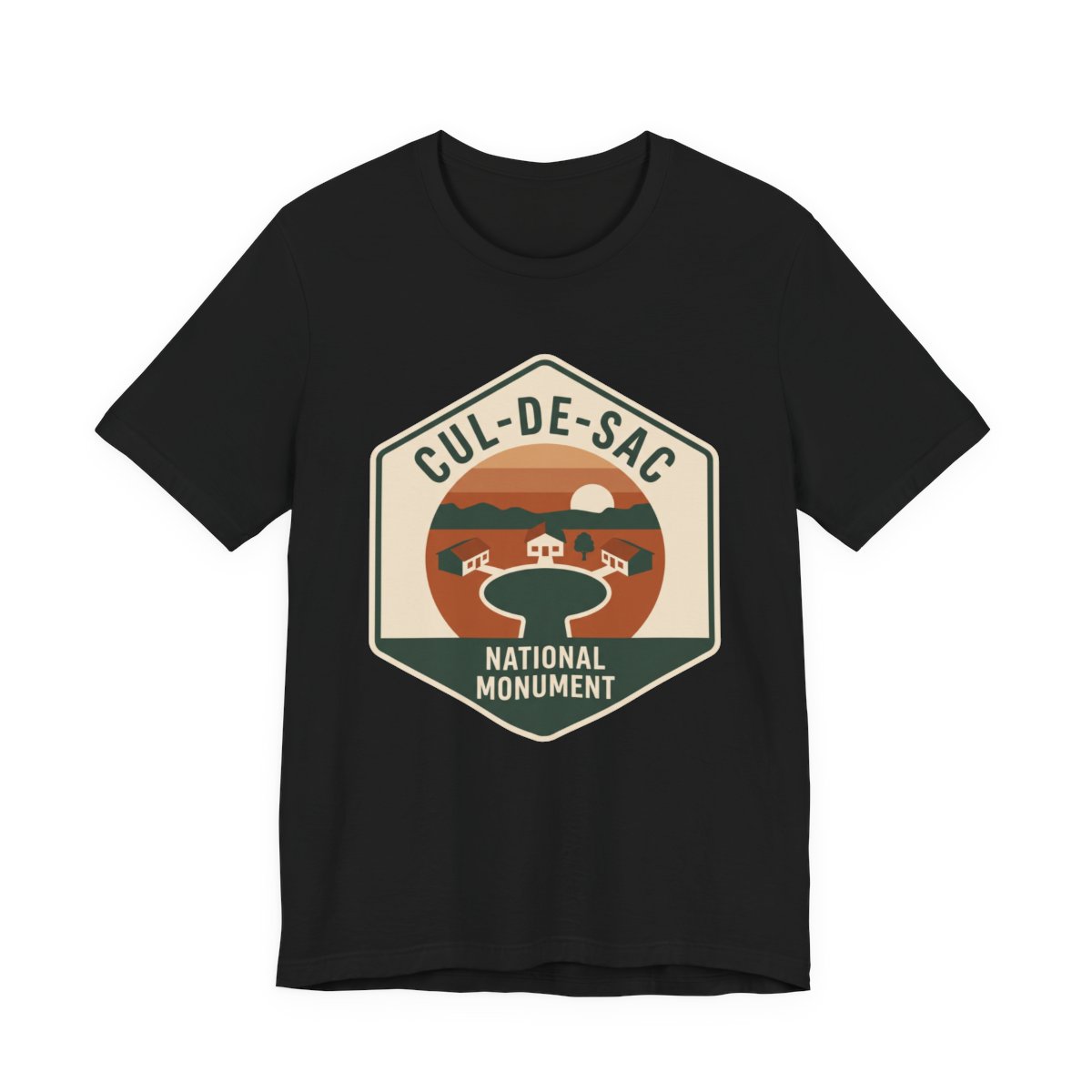Cul-De-Sac National Monument Shirt - Funny Suburban Parody in Black