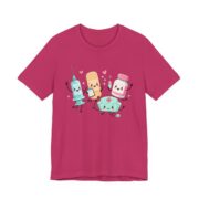 Cute Nurse Kawaii Healthcare T-Shirt in Berry