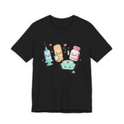 Cute Nurse Kawaii Healthcare T-Shirt in Black