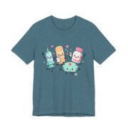 Cute Nurse Kawaii Healthcare T-Shirt in Heather Deep Teal