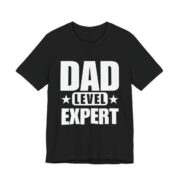 Dad Level Expert Bold Stencil T-Shirt in Black