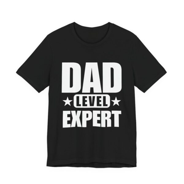 Dad Level Expert Bold Stencil T-Shirt in Black