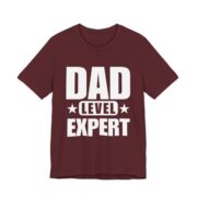 Dad Level Expert Bold Stencil T-Shirt in Maroon