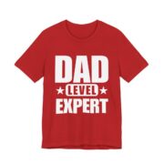 Dad Level Expert Bold Stencil T-Shirt in Red