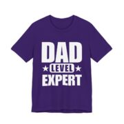 Dad Level Expert Bold Stencil T-Shirt in Team Purple