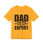 Dad Level Expert Fathers Day T-Shirt in Gold