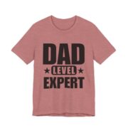 Dad Level Expert Fathers Day T-Shirt in Heather Mauve