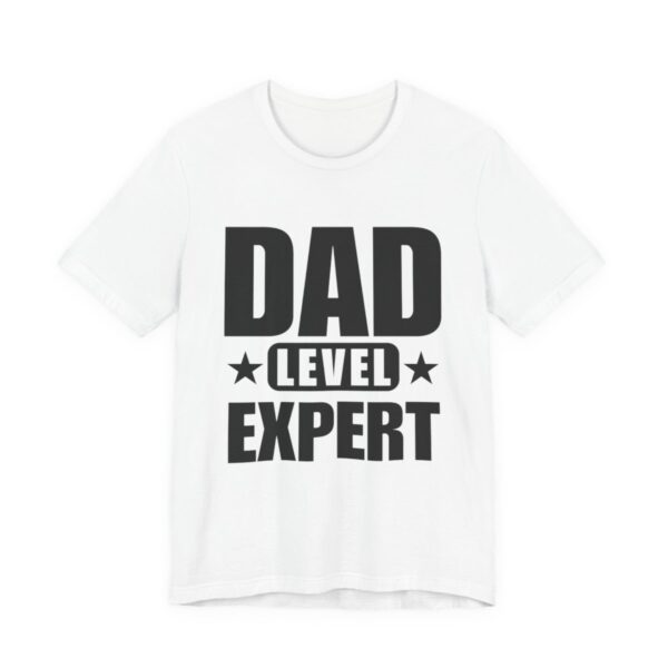 Dad Level Expert Fathers Day T-Shirt in White