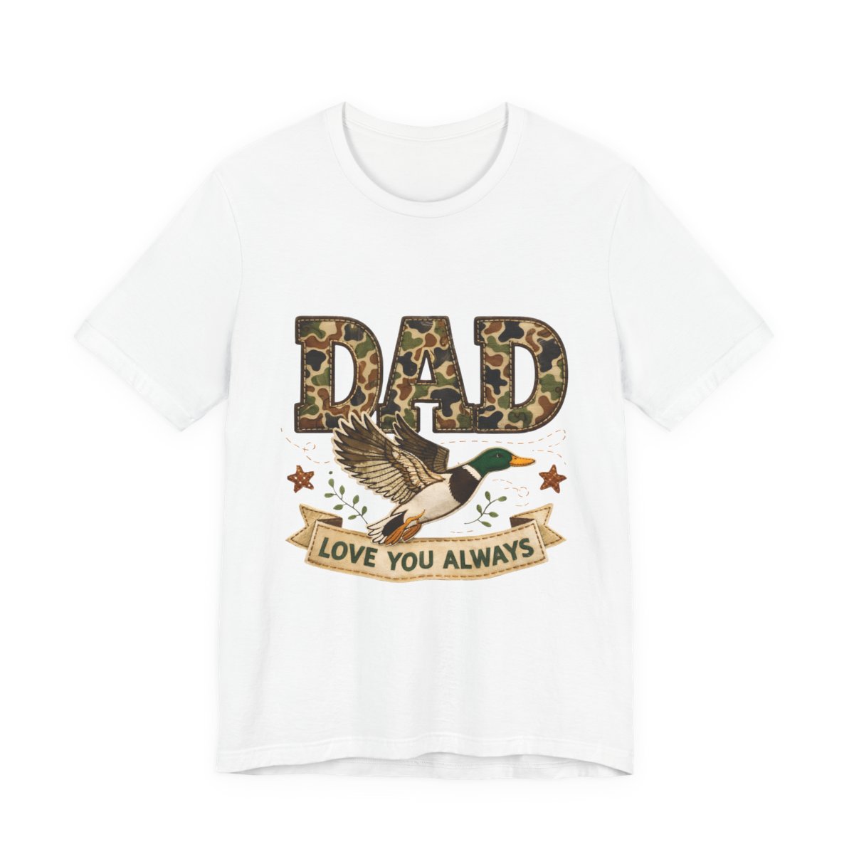 Dad Love You Always Duck Camo T-Shirt in White