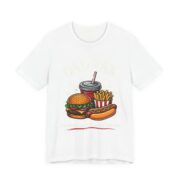 Dad Tax Burger And Fries Funny T-Shirt in White