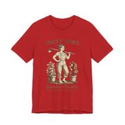 Dirty Hoes Garden Society Funny Gardening T-Shirt in Red