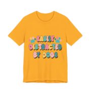 Easily Distracted By Dogs Pastel T-Shirt in Gold