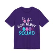 Egg Hunt Squad Funny Easter T-Shirt in Team Purple