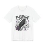 F-Caw-F Checkered Crow Halloween T-Shirt in White