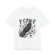 F-Caw-F Checkered Crow Halloween T-Shirt in White