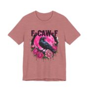 F-Caw-F Crow Pink Moon Peony T-Shirt in Heather Mauve
