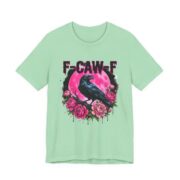 F-Caw-F Crow Pink Moon Peony T-Shirt in Mint