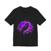 F-Caw-F Crow Purple Orchid Moon T-Shirt in Black